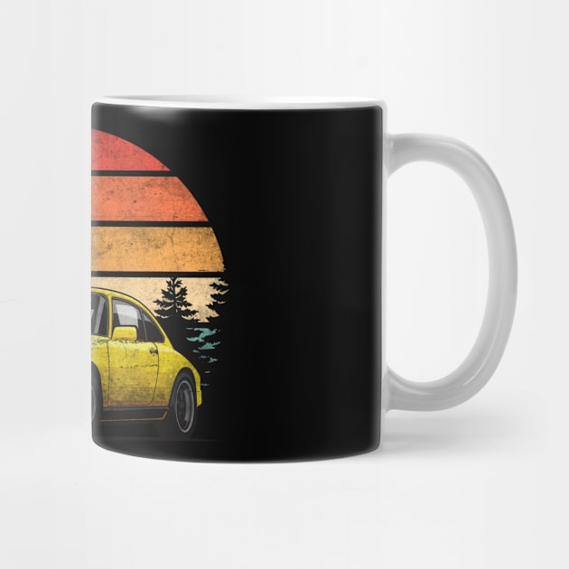 Retro Sunset 911 964 Oldtimer Car by Automotive Apparel & Accessoires